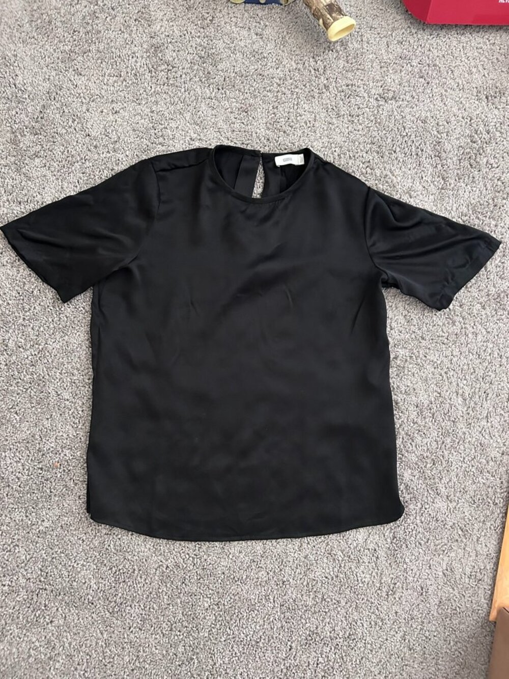 Closed Black Silk Short Sleeve Blouse XS